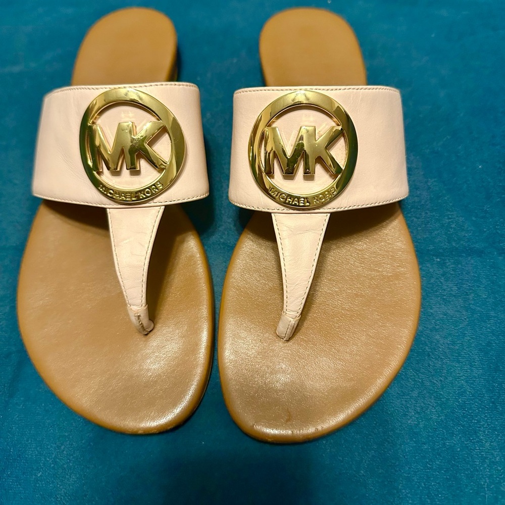 Michael Kors pink sandals. Size 6 1/2 M, leather upper. Used, perfect condition.